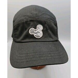 Disney Parks Authentic 5 Panel Black Hat Strapback Mickey Mouse Sequin Adult Cap
